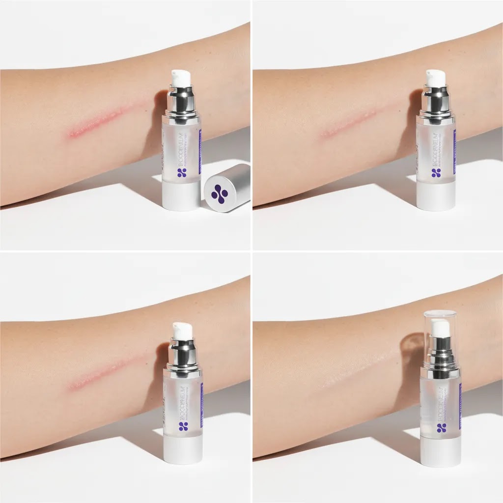 How long does it take for scars to fade with supportive scar care routine featuring BIOCORNEUM SiliSilk Advanced Scar Gel