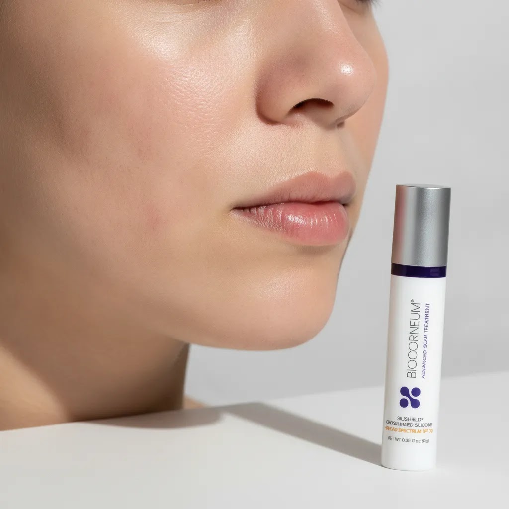 Acne scar cream comparison showing post-inflammatory pigmentation versus deeper textured acne scars