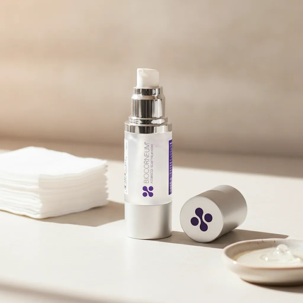 Best scar oil after surgery hero image featuring BIOCORNEUM SiliSilk Advanced Scar Gel on a clean clinical surface