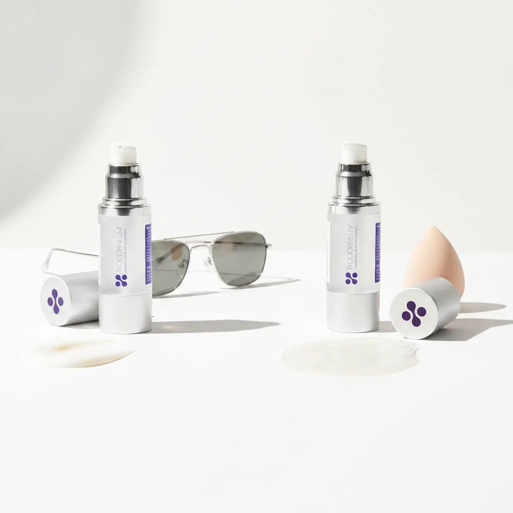 Biocorneum vs Silagen style side-by-side comparison with Biocorneum 20g and SPF-free silicone scar gel options