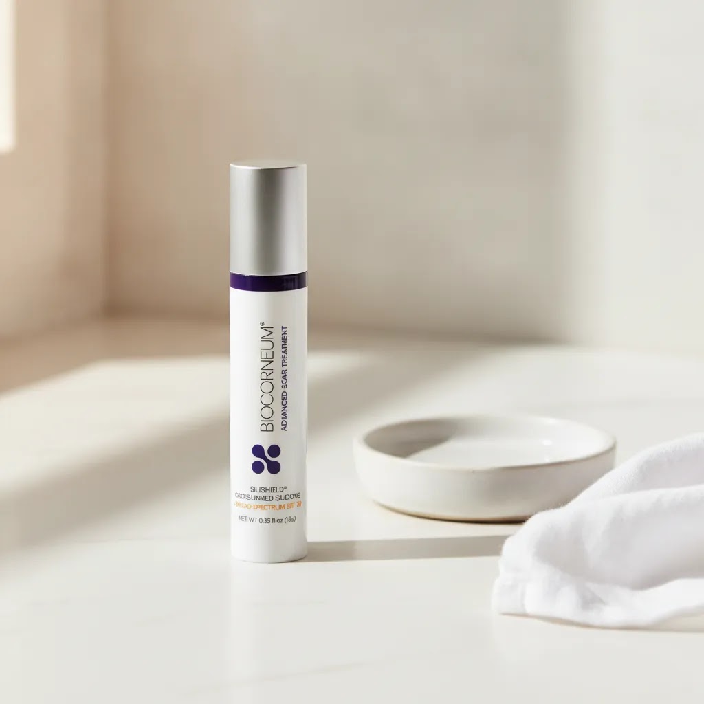 Biocorneum SPF 30 10g product info and reviews image showing BIOCORNEUM 10g in a daily skincare style setting