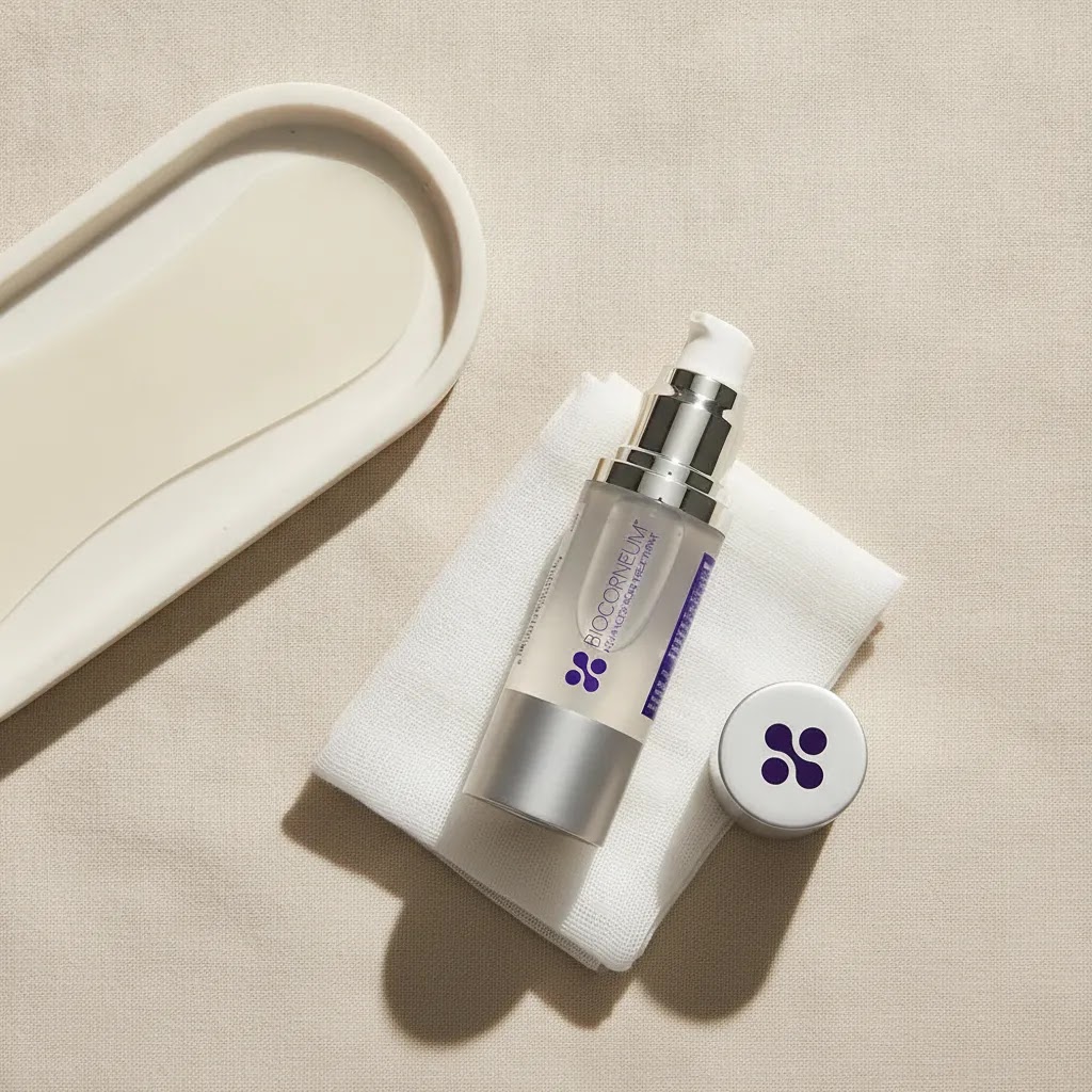 Biodermis Epi-Derm C-Strip silicone scar sheets arranged in a clean editorial hero image for C-section and linear scar care