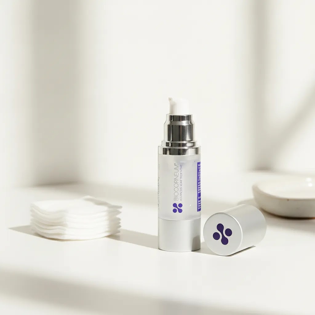 Biodermis silicone scar sheets hero image featuring Epi-Derm small strips in a clean clinical setting