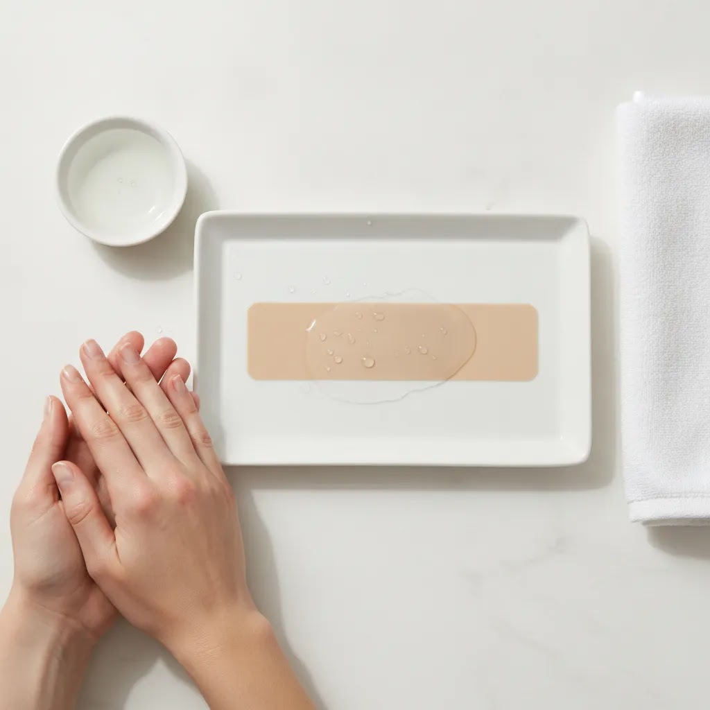Biodermis Epi-Derm C-Strip silicone scar sheets with a clean care routine setup for application, cleaning, and reuse