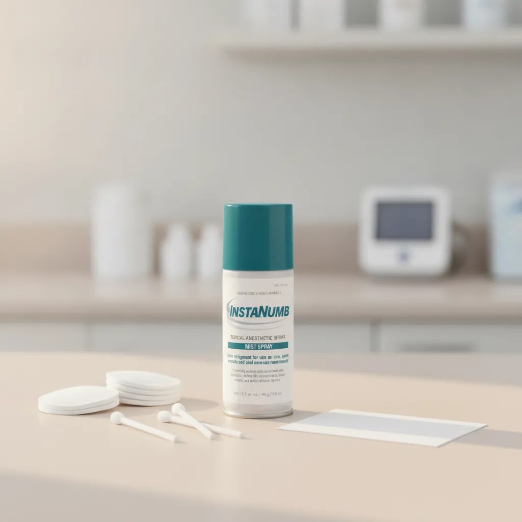 InstaNumb topical anesthetic spray with clinical prep supplies for cryotherapy and freeze products article