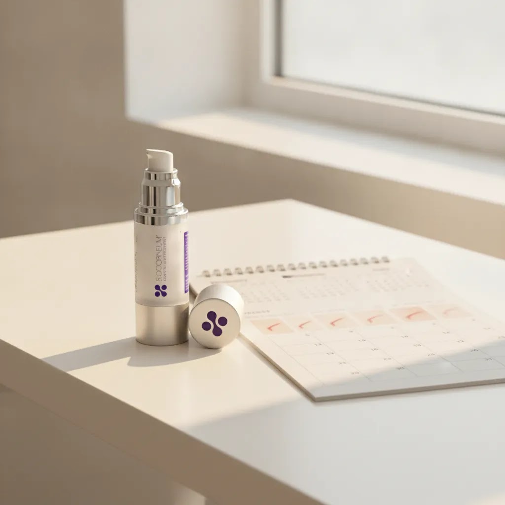 How long does it take for scars to fade timeline image with BIOCORNEUM SiliSilk Advanced Scar Gel and subtle calendar styling