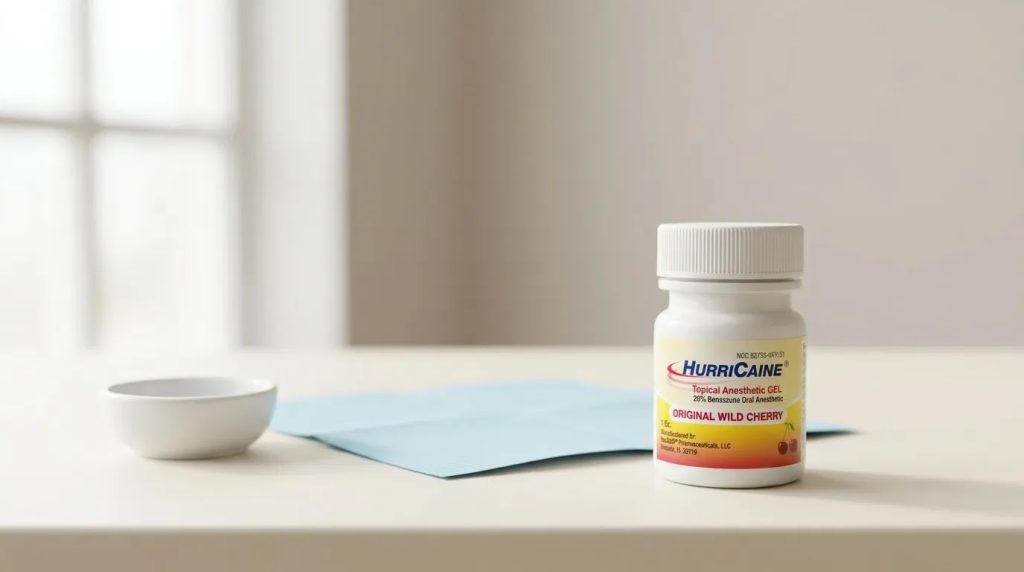 HurriCaine topical anesthetic gel for a guide explaining what benzocaine is and how it works